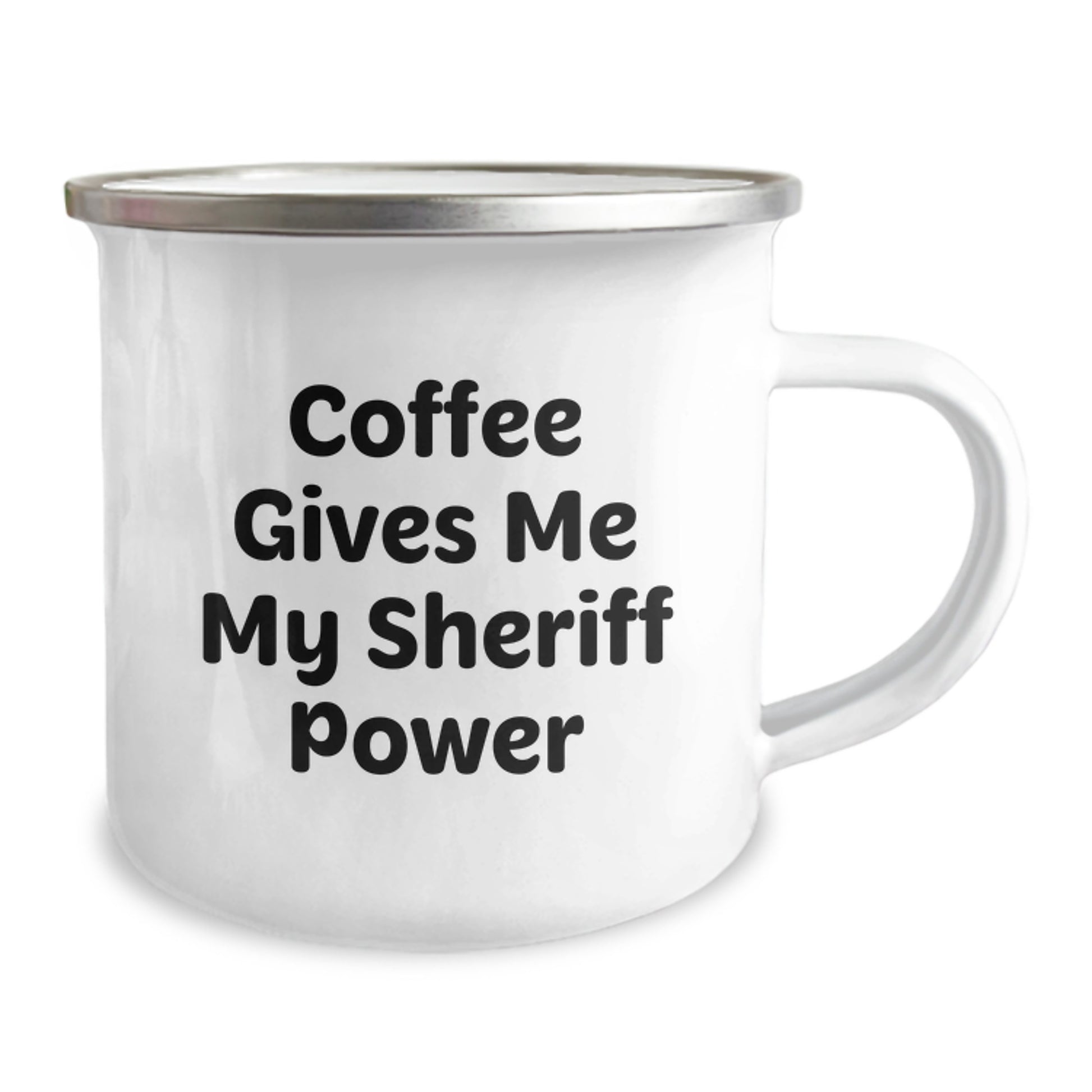 Funny Sheriff Gifts from Family for Sheriff, Coffee Gives Me My Sheriff Power Camping Mug, Unique Christmas Unique Gifts for Sheriff - Image 2
