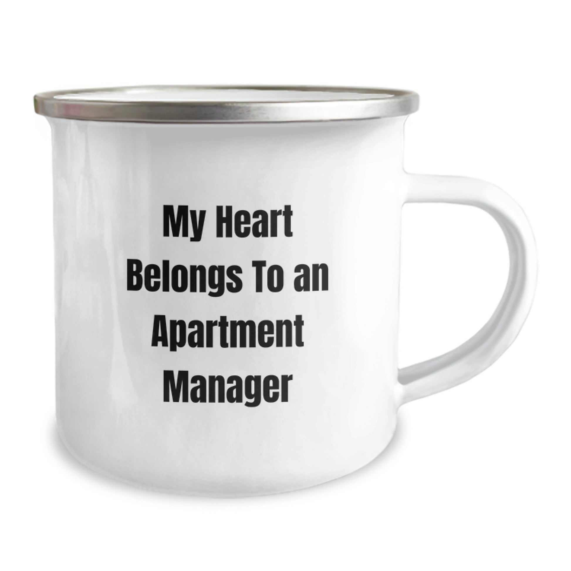 Funny Gifts from Friends to Apartment Managers, My Heart Belongs To An Apartment Manager Camping Mug, Christmas Unique Gifts for Apartment Manager, Men, Women, Friends, Coworkers, Family - Image 2