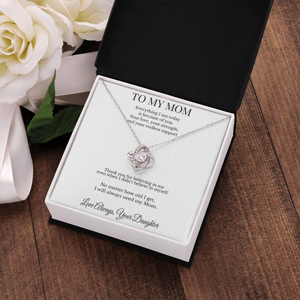 “To My Mom – Everything I Am" Necklace (Personalized Gift from Daughter)