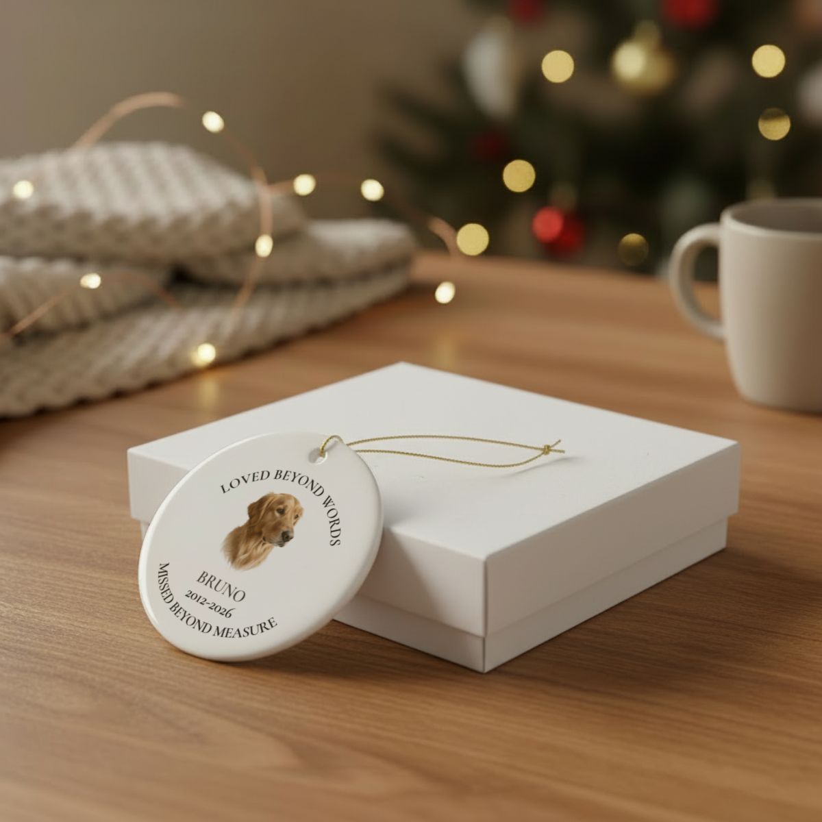 Personalized Painted Pet Memorial Ornament – Loved Beyond Words