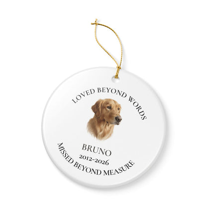 Personalized Painted Pet Memorial Ornament – Loved Beyond Words