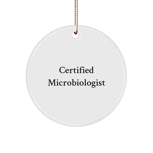 Funny Microbiologist Gifts from Christmas Circle Ornament for Men, 'I'm a Microbiologist, Hear Me Roar!' - Gifts for Microbiologist Friends and Family - Image 1