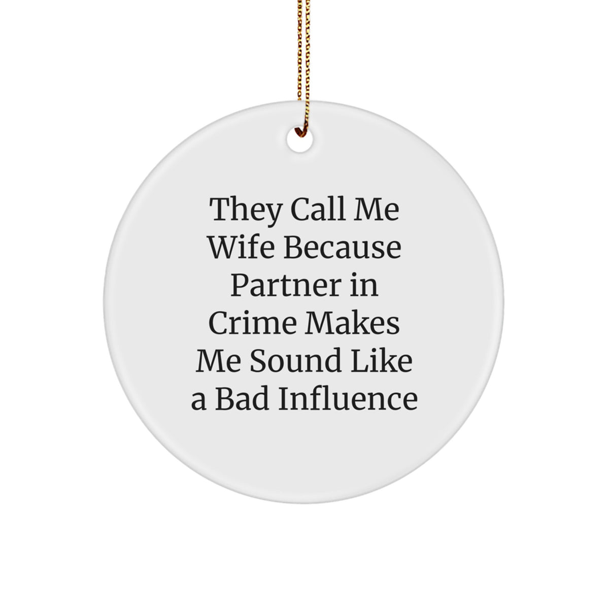 Wife Christmas Ornament Keepsake for Her Gift – Holiday Tree Decor - Image 1