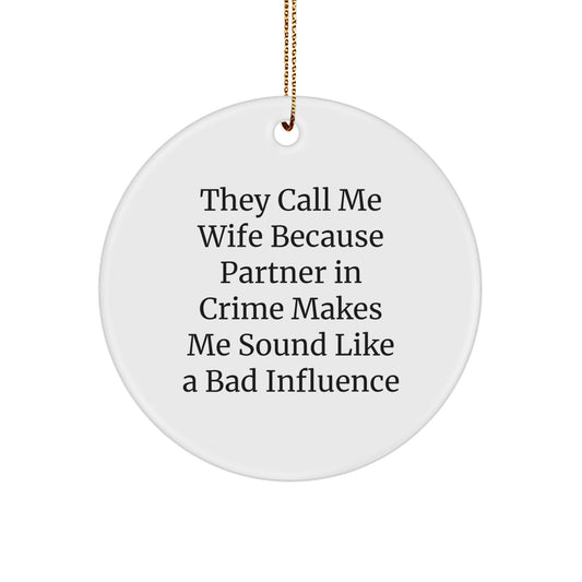 Wife Christmas Ornament Keepsake for Her Gift – Holiday Tree Decor - Image 1