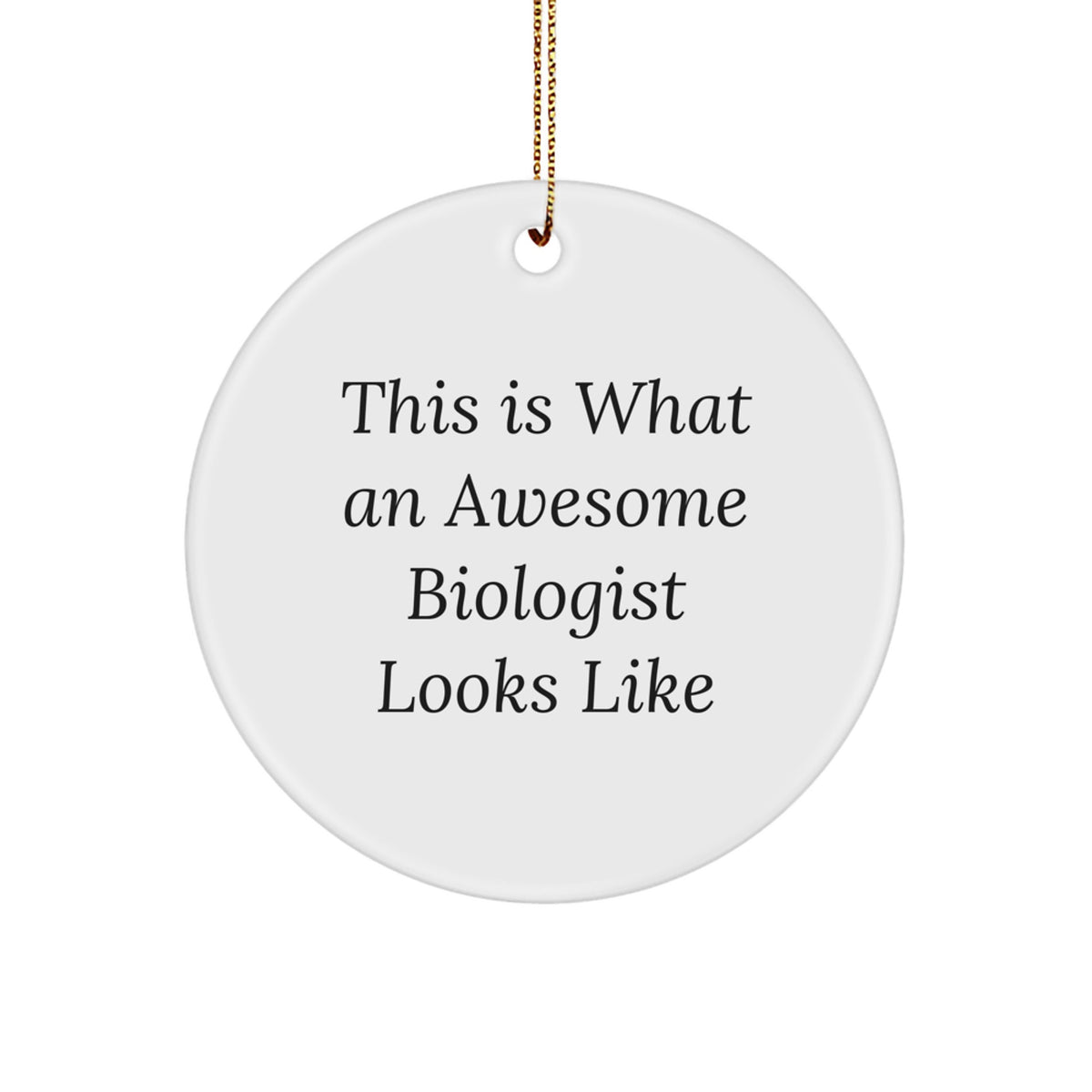 Biologist Gifts from Men, Funny Circle Ornaments for Biologists, This Is What An Awesome Biologist Looks Like, Christmas Unique Gifts for Biologists, Gifts from Family - Image 1