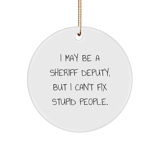 Sheriff Deputy Christmas Ornament Gift for Family - A Treasure, I Can't - Image 1