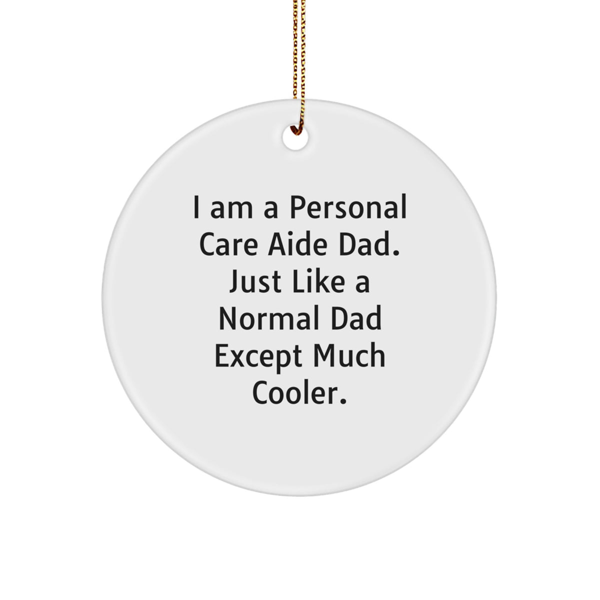 Personal Care Aide Keepsake Christmas Ornament for Him Gift - Image 1