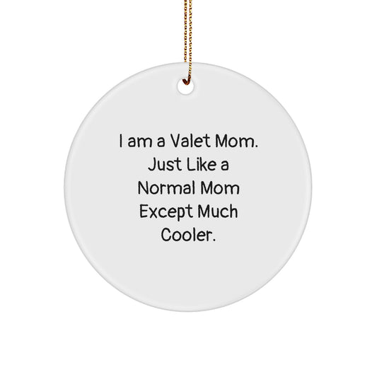 Bold Novelty Cool Valet Mom Christmas Ornament for Friends Gift - Image 1