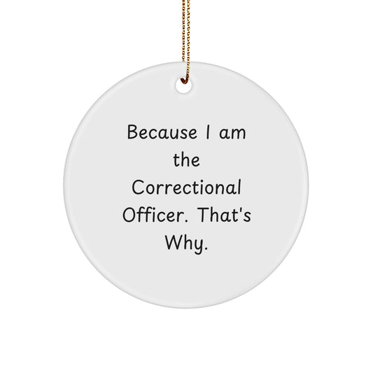 Correctional Officer Bold Novelty Christmas Ornament Gift for Friends - Image 1