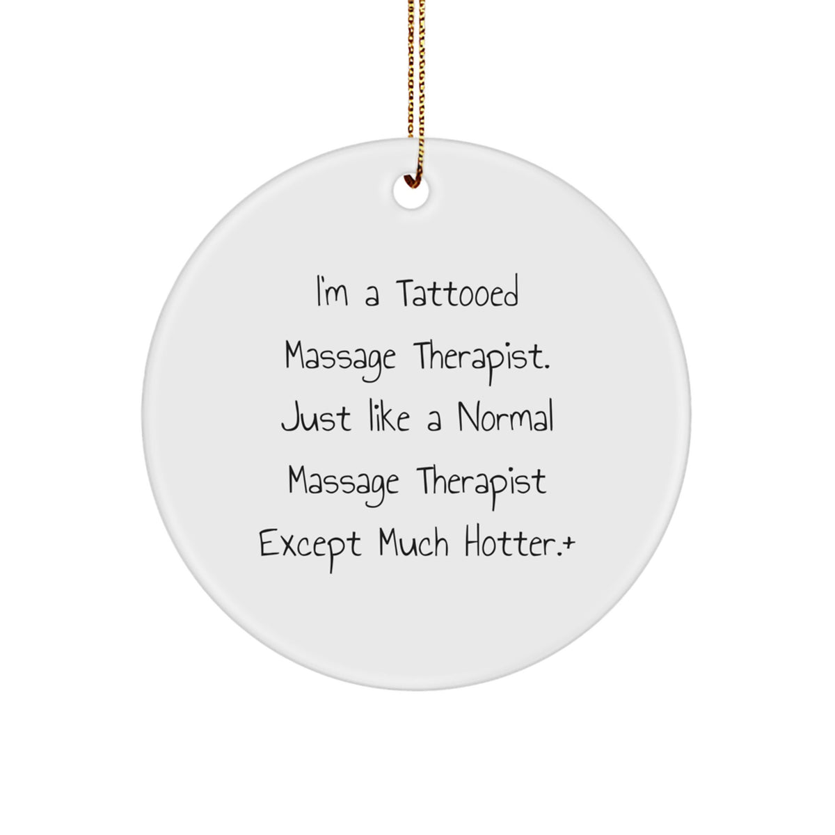 Collectible Christmas Ornament Gift for Neighbors - Tattooed Massage - Image 1