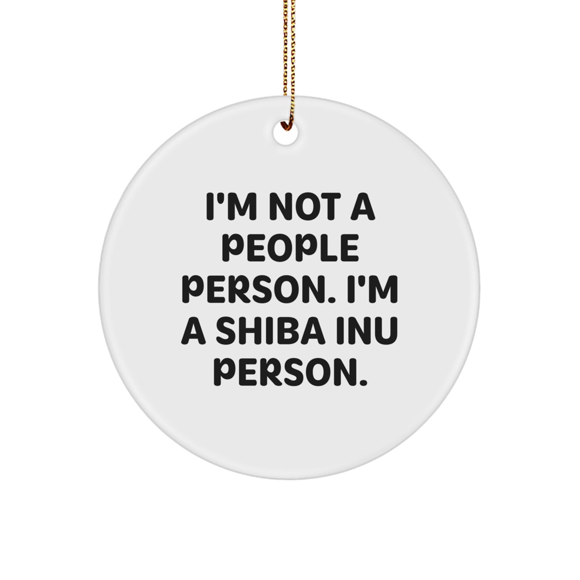 Shiba Inu Dog Lovers Funny Gifts from Family for Christmas Unique Circle Ornaments - Image 1