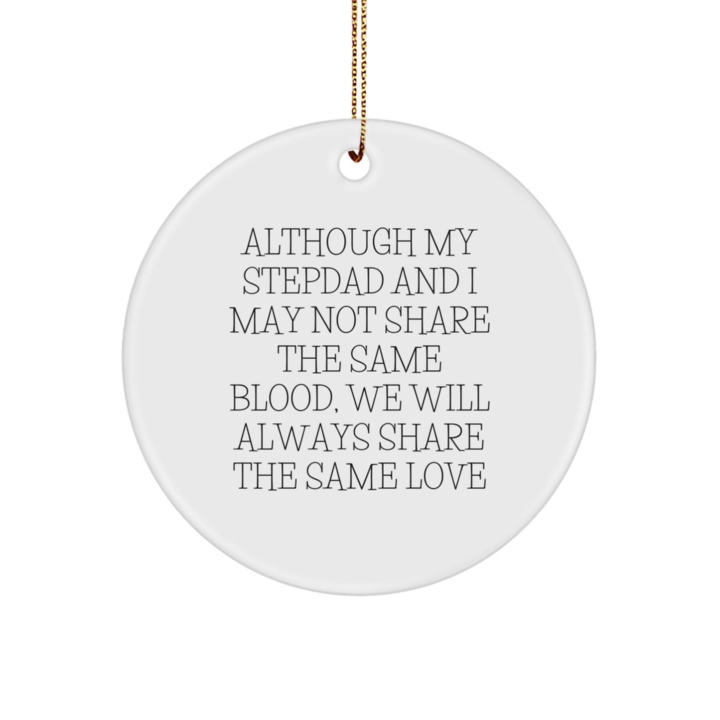 Stepdad Gifts from Family - Inspirational 'Love' Circle Ornament for Men, Christmas Unique Gifts for Stepdad - Image 1