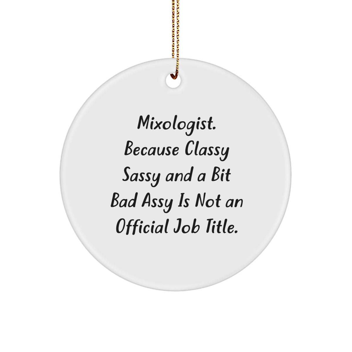 Funny Mixologist Gifts from Friends for Women Unique Circle Ornaments Christmas Decorations - Image 1