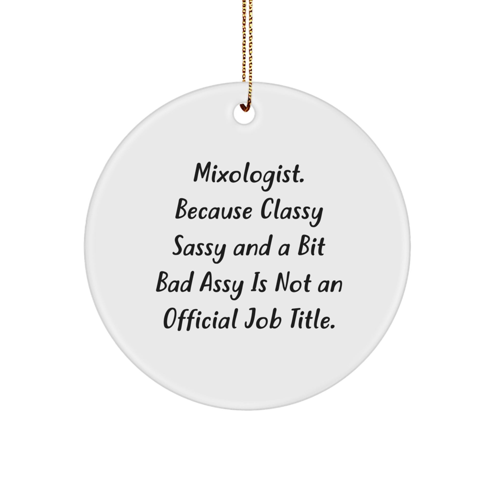 Funny Mixologist Gifts from Friends for Women Unique Circle Ornaments Christmas Decorations - Image 1