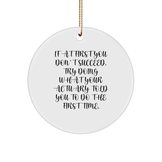 Actuary Keepsake Christmas Ornament for Him Gift – Holiday Present - Image 1