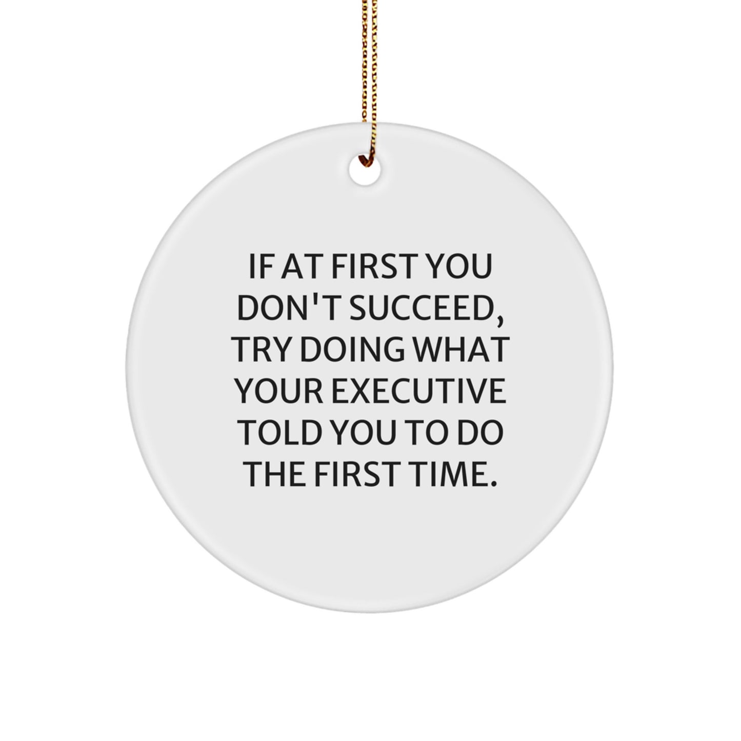 Funny Executive Christmas Circle Ornaments for Office Gifts from Men to Friends - Image 1