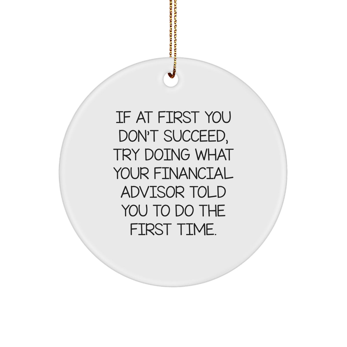 Financial Advisor Keepsake Premium Christmas Ornament for Him Gift - Image 1