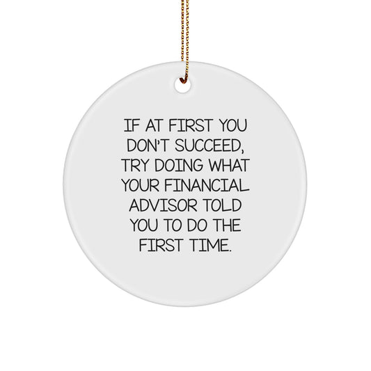Financial Advisor Keepsake Premium Christmas Ornament for Him Gift - Image 1
