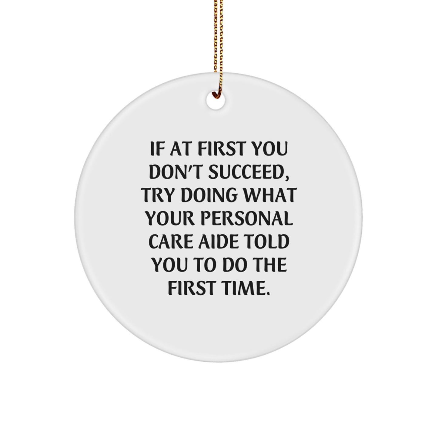 Personal Care Aide Keepsake Christmas Ornament for Him Gift - Image 1