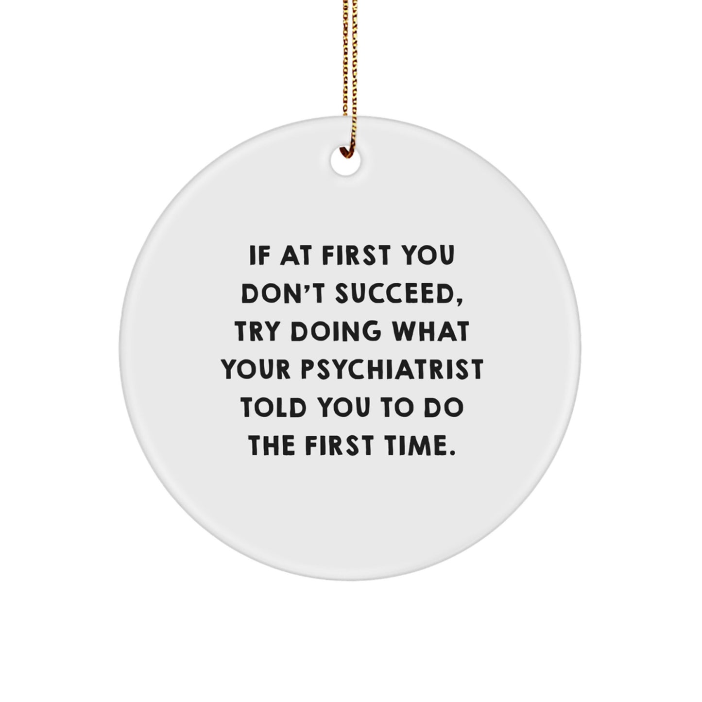 Psychiatrist Keepsake Holiday Christmas Ornament for Him Gift - Image 1