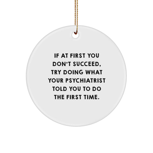 Psychiatrist Keepsake Holiday Christmas Ornament for Him Gift - Image 1