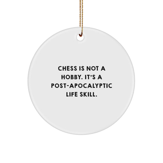 Funny Chess Circle Ornament Gifts from Men to Friends for Christmas Unique Presents - Image 1