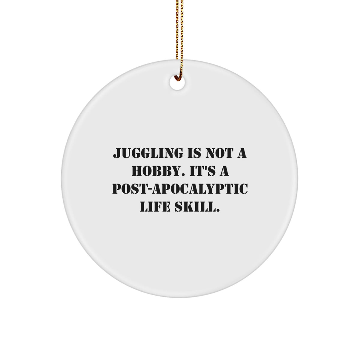 Juggling Circle Ornament Funny Gift from Friends for Juggling Enthusiasts Christmas Unique Decorations with Sublimation Printing - Image 1