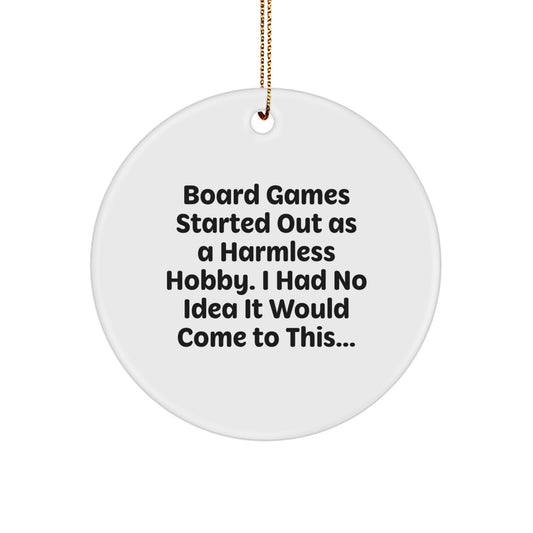 Funny Board Games Gifts from Men to Women Friends for Board Game Lovers Circle Ornament Christmas Unique Decorations - Image 1