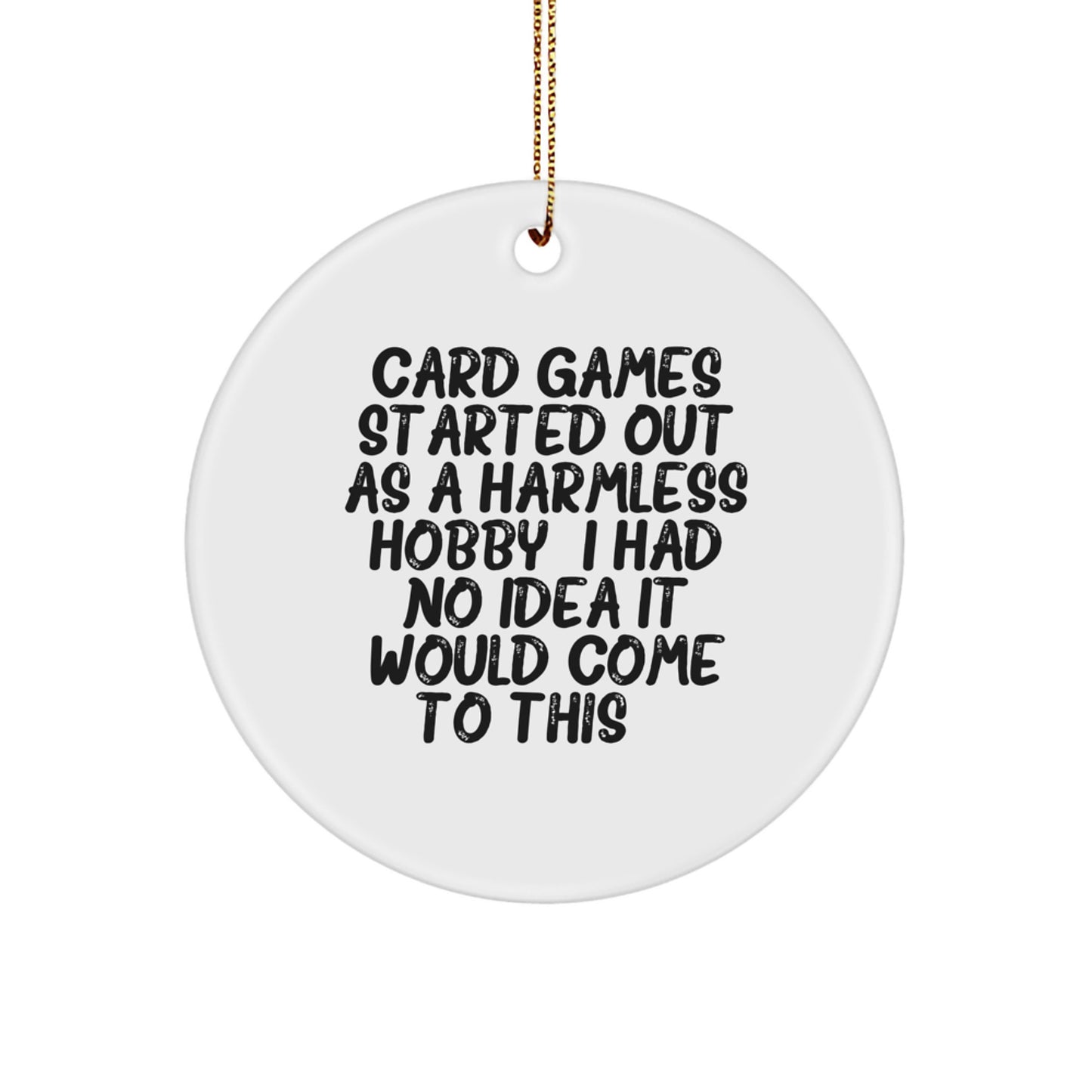 Funny Card Games Circle Ornament Gifts from Men to Friends and Family for Christmas - Image 1