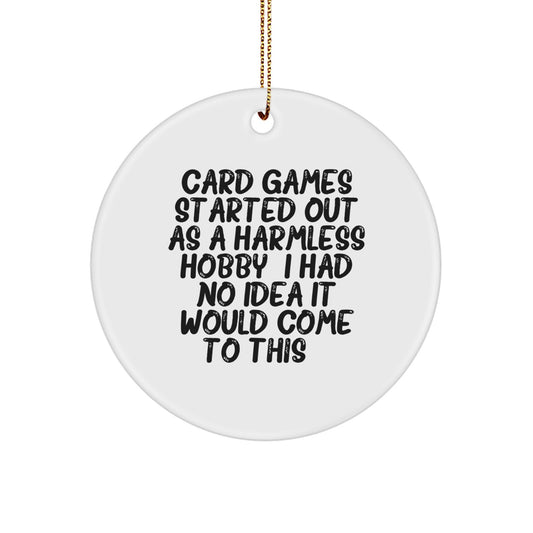 Funny Card Games Circle Ornament Gifts from Men to Friends and Family for Christmas - Image 1