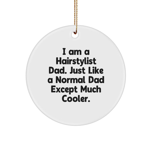 Hairstylist Dad Keepsake Christmas Ornament for Him Gift - Image 1