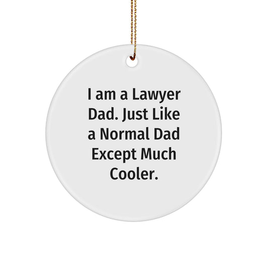 Funny Lawyer Gifts from Men, Gifts for Lawyer Dad, Christmas Unique Ornament - Image 1