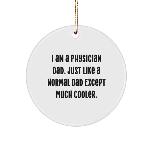Physician Dad Keepsake Christmas Ornament for Him Gift – Holiday Cheer - Image 1