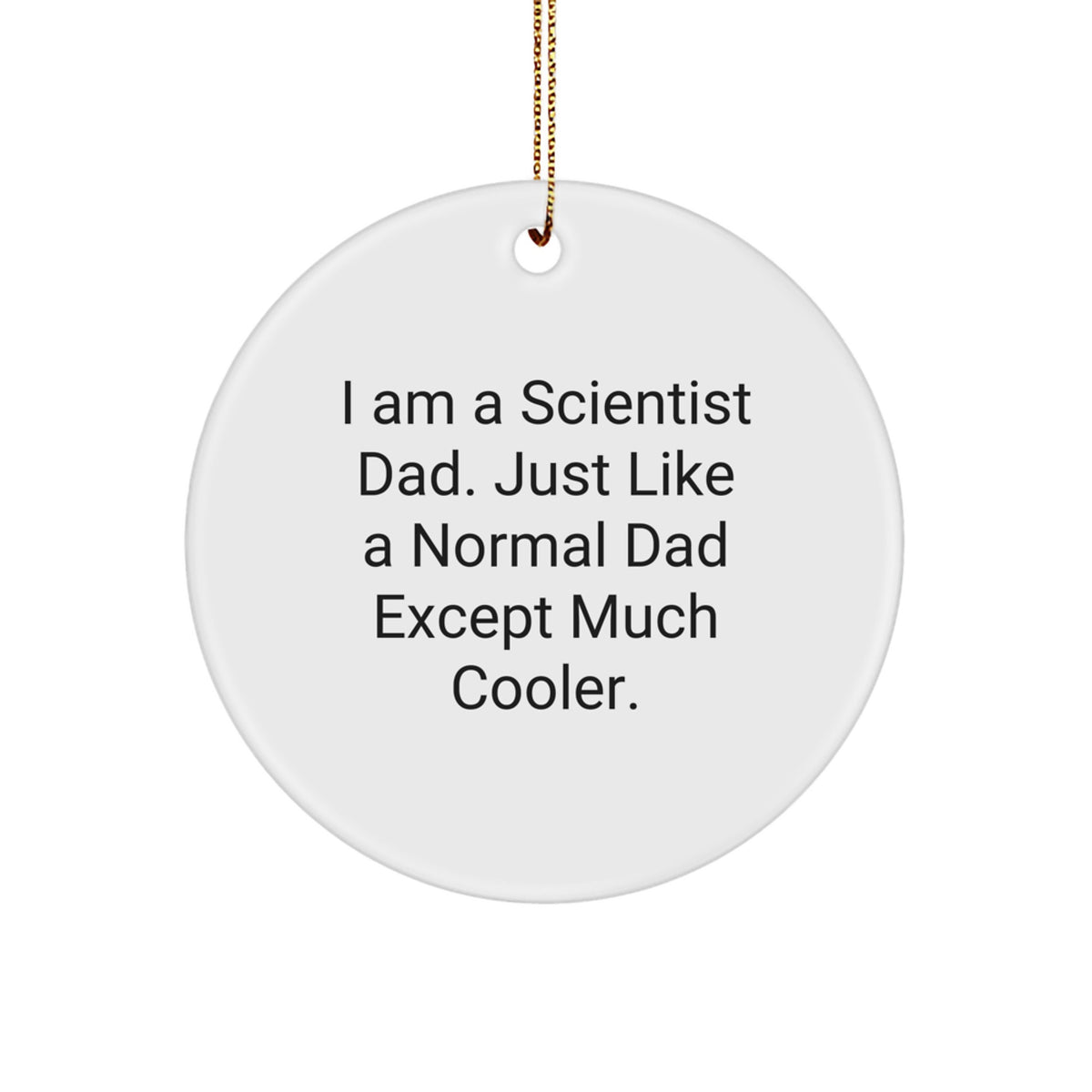 Unique Gifts from Dad to the Scientist in Your Life - Funny Circle Ornament for Christmas Unique Gifts - Image 1