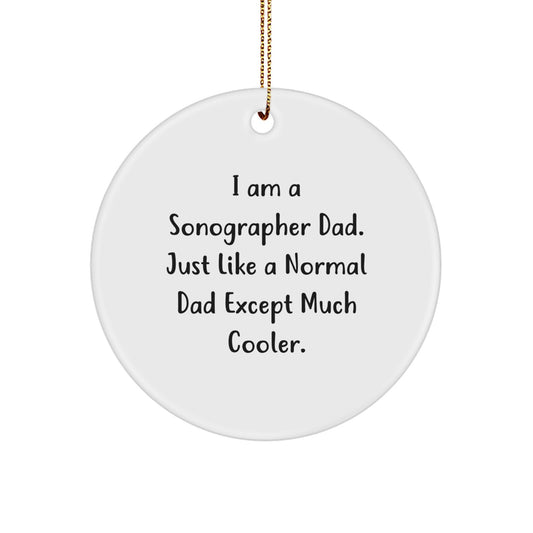 Christmas Gift for Her Sonographer Dad Ornament Present - Image 1