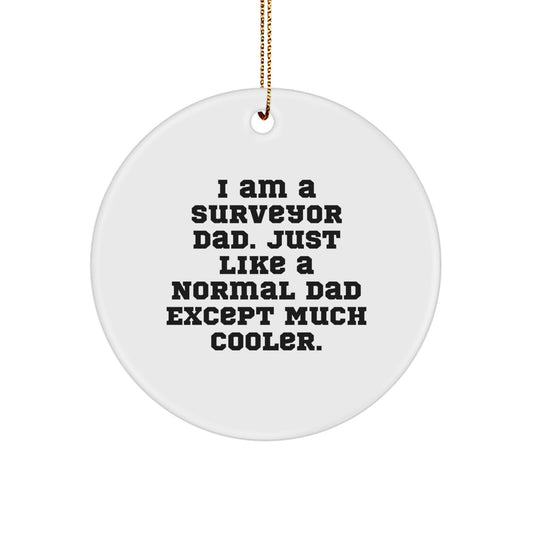 Surveyor Dad Keepsake Christmas Ornament for Him Gift - Image 1