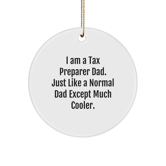 Tax Preparer Dad Christmas Ornament for Her Present Surprise Gift - Image 1