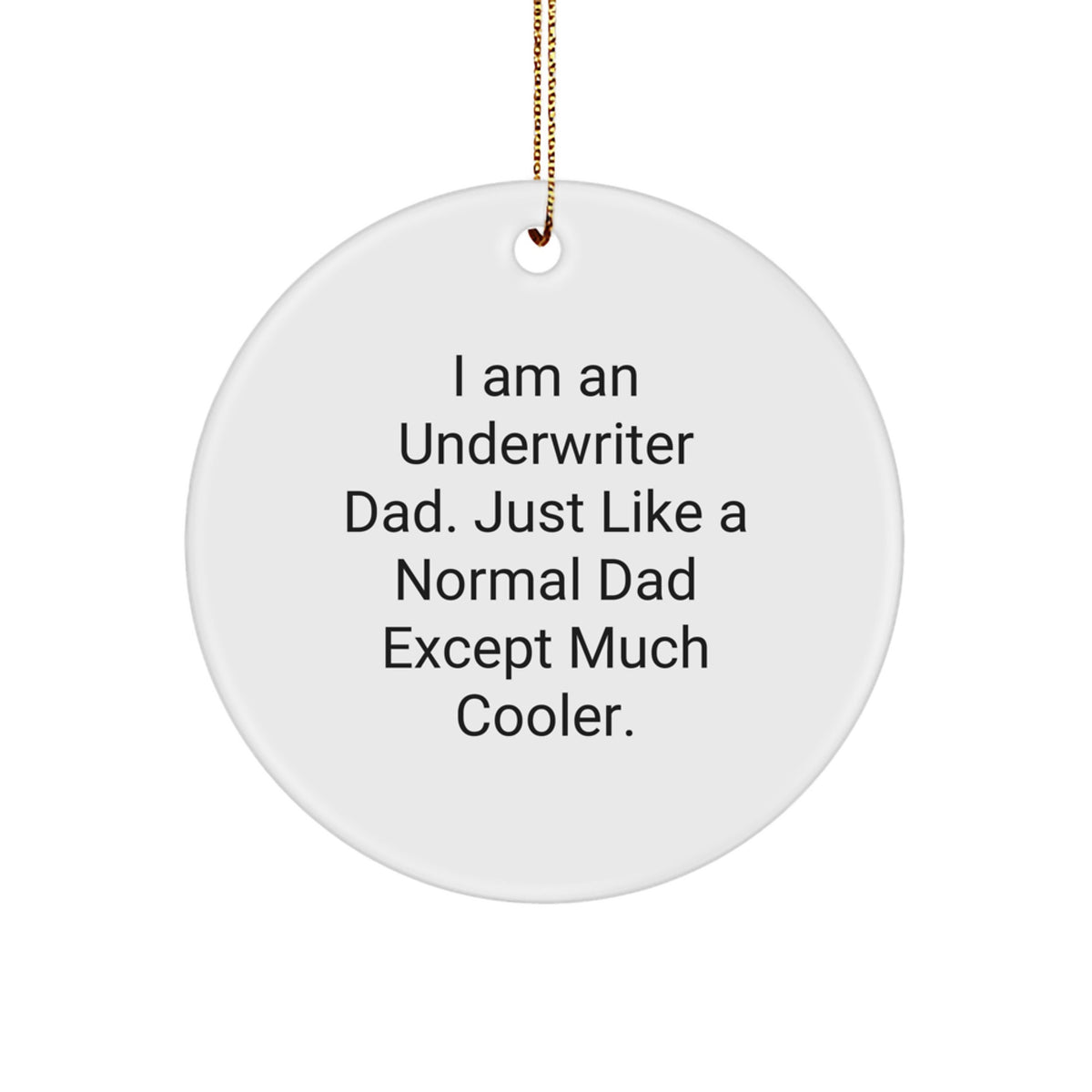 Christmas Gift for Her Underwriter Circle Ornament Present Deluxe - Image 1