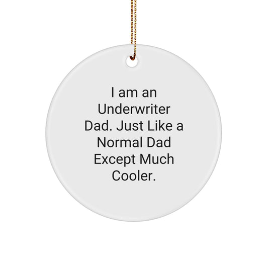 Christmas Gift for Her Underwriter Circle Ornament Present Deluxe - Image 1