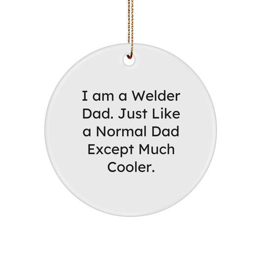 Welder Dad Christmas Ornament Keepsake Gift for Him - Image 1