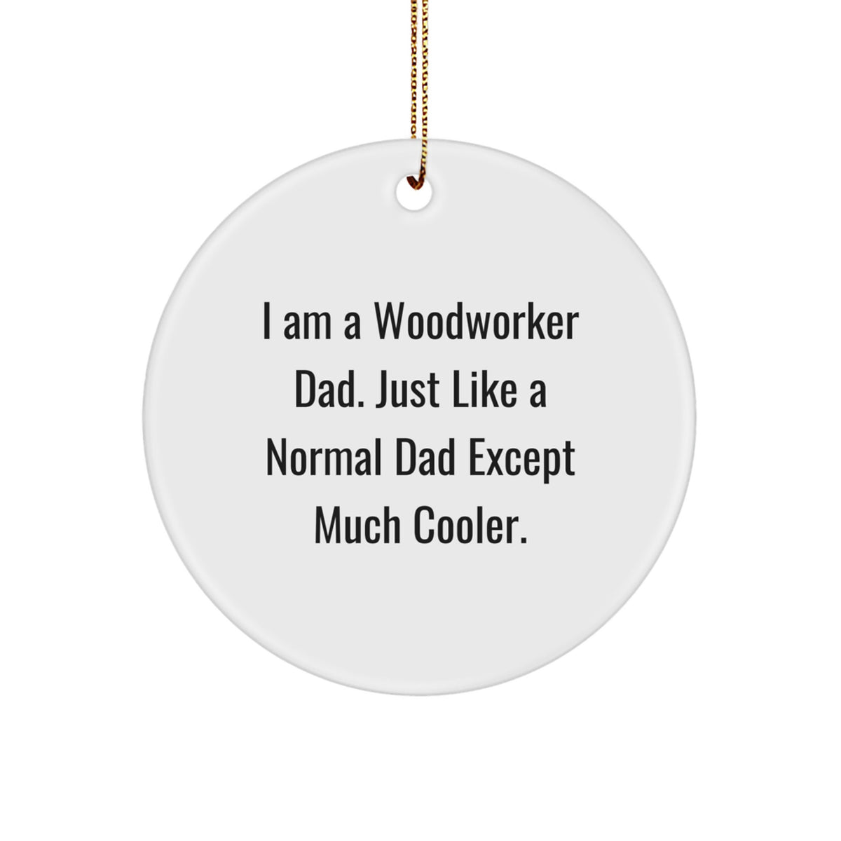 Christmas Gift for Her Woodworker Dad Ornament Keepsake Present - Image 1