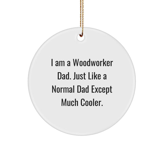Christmas Gift for Her Woodworker Dad Ornament Keepsake Present - Image 1