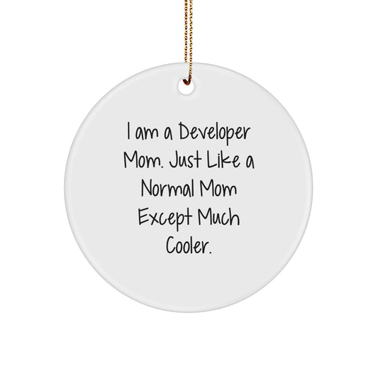 Developer Mom Keepsake Christmas Ornament for Him Gift - Image 1