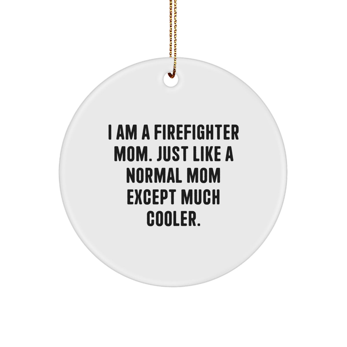 Christmas Gift for Her Firefighter Mom Ornament Present Vibrant - Image 1