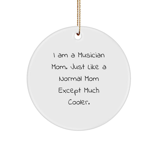 Unique Musician Circle Ornament, Funny Quote Gifts for Musician Friends, Christmas Unique Gifts from Friends to Musician, Musician Mom Gifts - Image 1