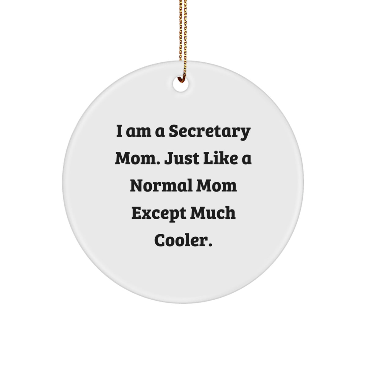 Cool Secretary Mom Christmas Ornament Gift for Friends - Image 1