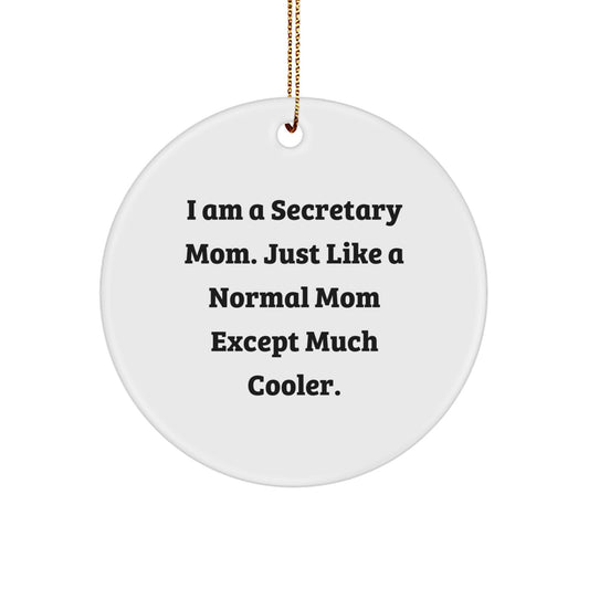 Cool Secretary Mom Christmas Ornament Gift for Friends - Image 1
