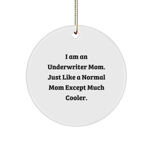 Christmas Gift for Her Present Underwriter Mom Ornament - Image 1
