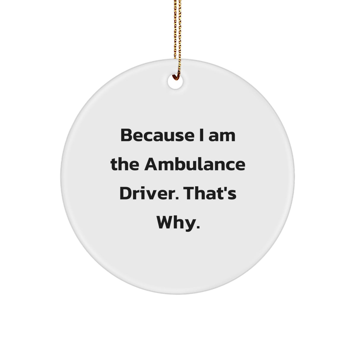 Ambulance Driver Keepsake Holiday Christmas Ornament for Him Gift - Image 1