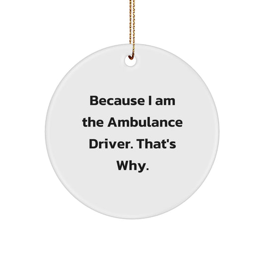 Ambulance Driver Keepsake Holiday Christmas Ornament for Him Gift - Image 1